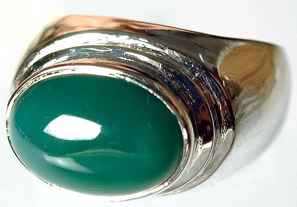 exotic india Green Onyx Ring | Sterling Silver Jewelry 