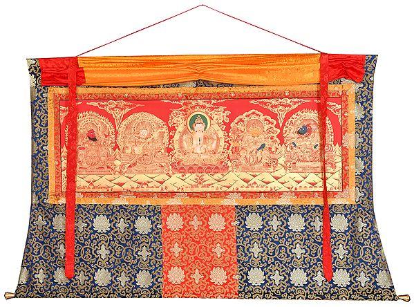 Exotic India Guardians Of Four Directions With Chenrezig - Tibetan Buddhist 