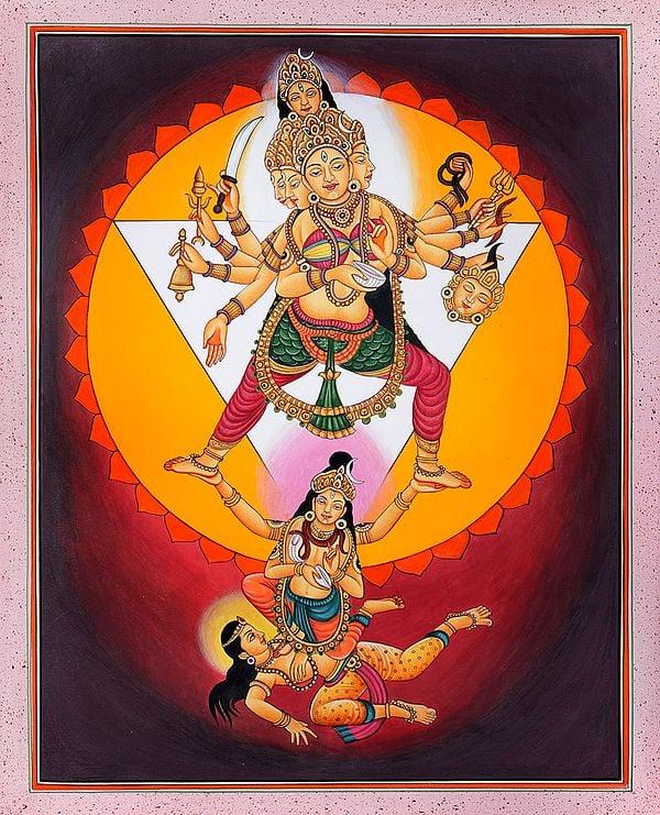 exotic india Haloed Siddhalakshmi Who Begins And Ends With Shiva