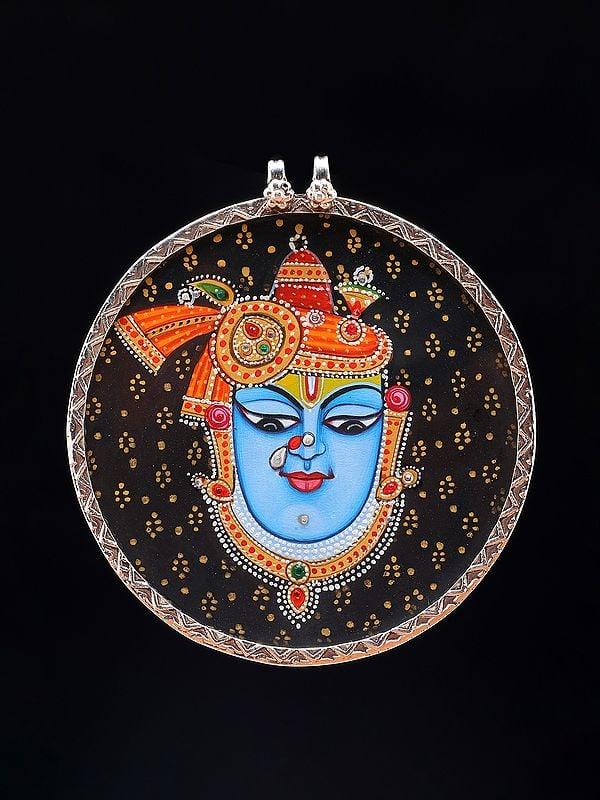 Exotic India Hand-Painted Shrinathji Round Shape Pendant 
