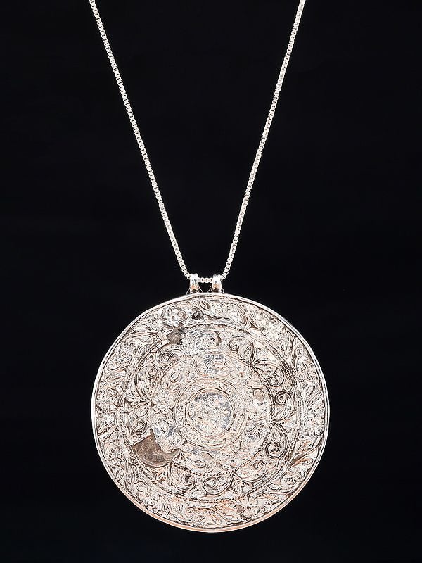 Exotic India Hand-Painted Shrinathji Round Shape Pendant 