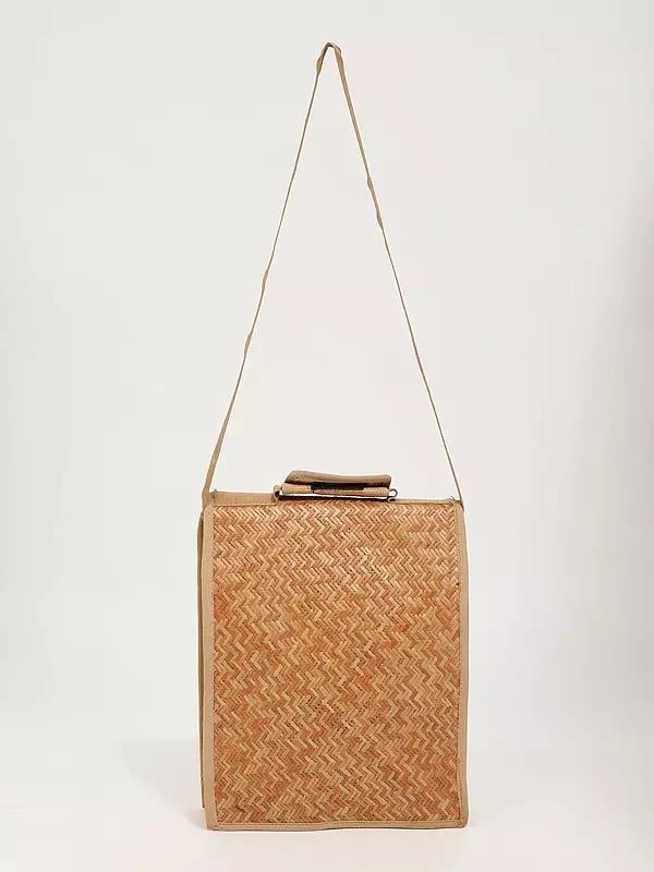 Exotic India Handcrafted Bomboo Crossbody Shoulder Bag 