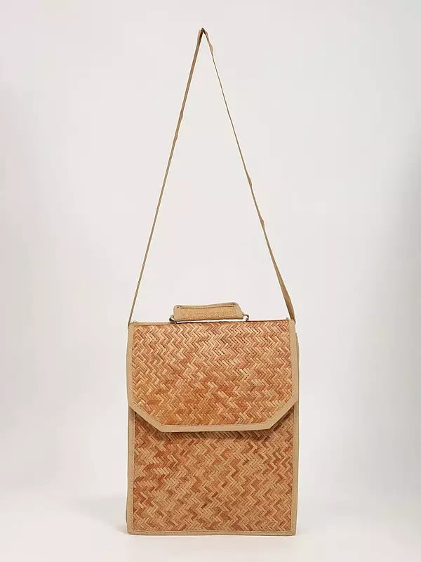 exotic india Handcrafted Bomboo Crossbody Shoulder Bag 