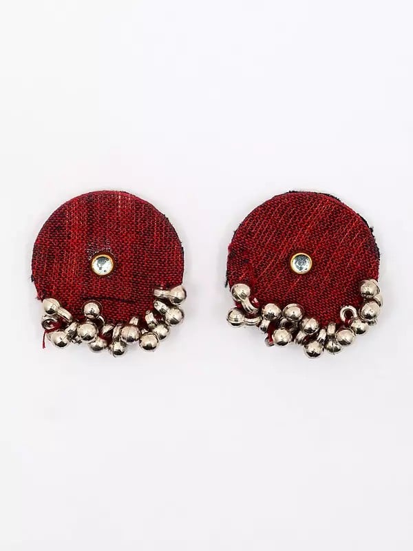 Exotic India Handloom Sambalpuri Fabric Long Necklace And Earrings Set