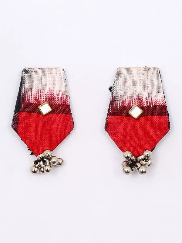 Exotic India Handloom Sambalpuri Fabric Necklace Set With Earrings 