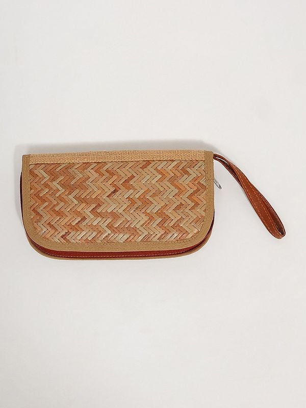 exotic india Handmade Bamboo Clutch Hand Bag for Women 