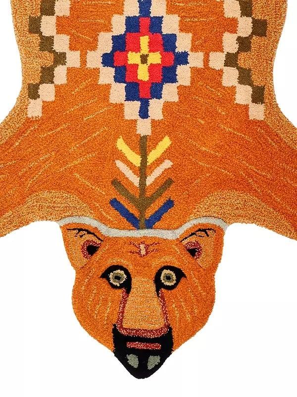Exotic India Handmade Polar Bear Shaped Yogic Asana Mat From Mirzapur
