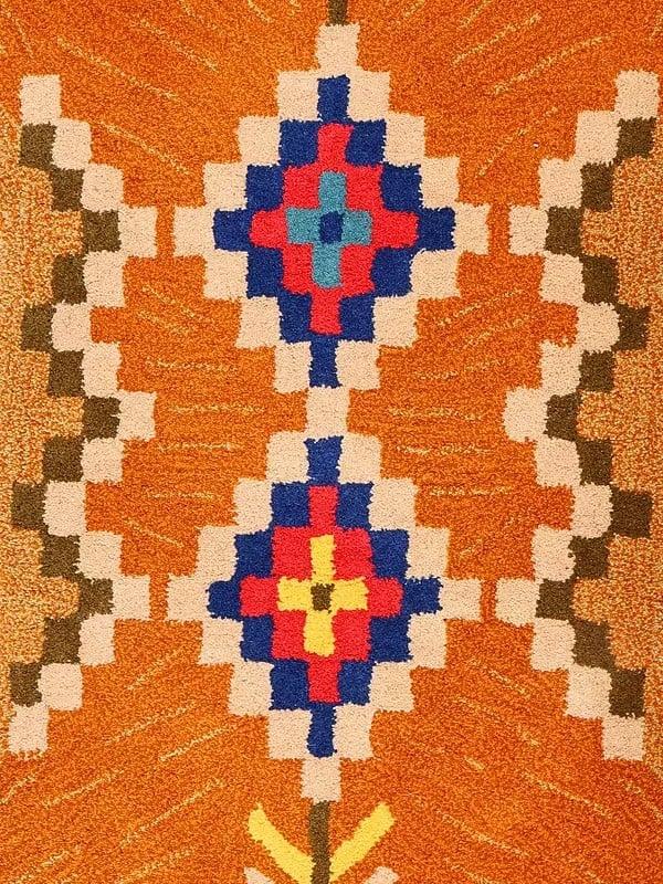 Exotic India Handmade Polar Bear Shaped Yogic Asana Mat From Mirzapur
