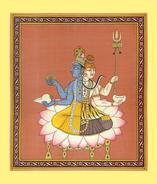 exotic india Hari-Hara (A Composite Image Vishnu and Shiva)