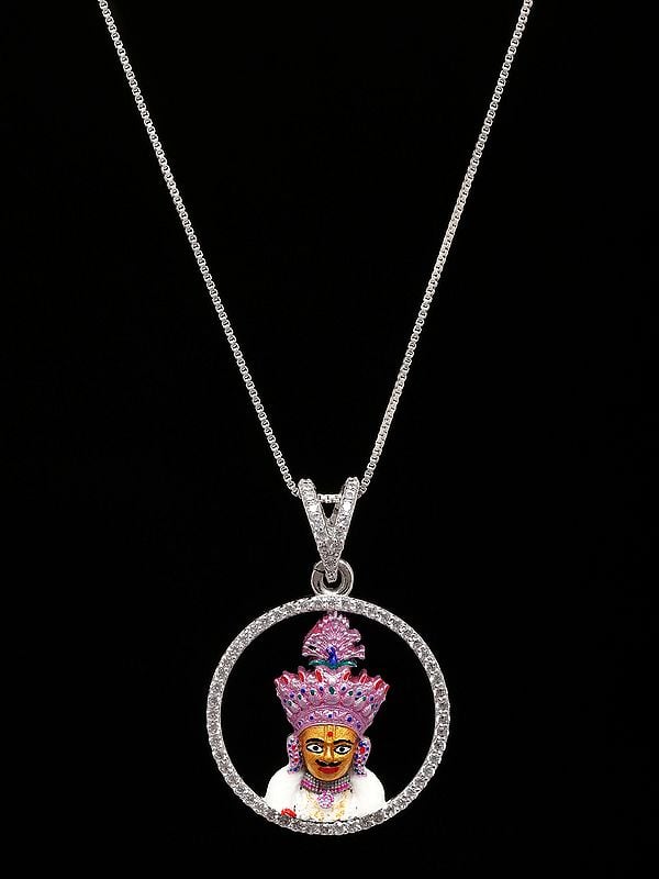 Exotic India Hari Krishna Maharaj Sterling Silver Pendant