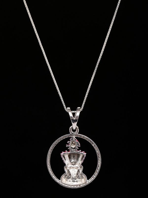 Exotic India Hari Krishna Maharaj Sterling Silver Pendant