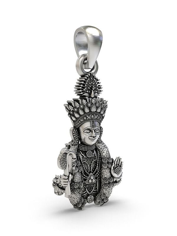 Exotic India Hari Krishna Maharaj Sterling Silver Pendant