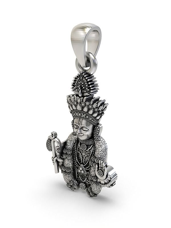 Exotic India Hari Krishna Maharaj Sterling Silver Pendant