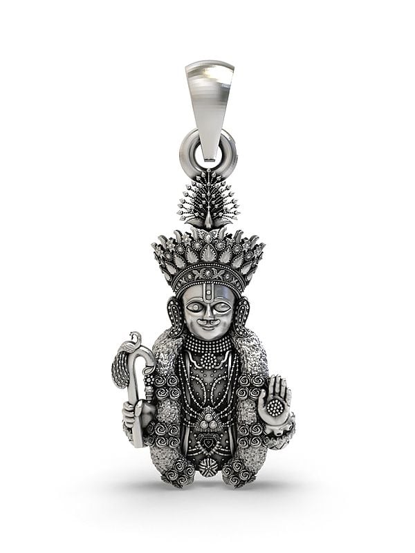 exotic india Hari Krishna Maharaj Sterling Silver Pendant