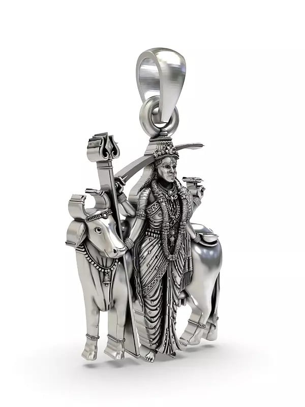 Exotic India Hindu Folk Deity Goddess Gatral Pendant (Rare Goddess Of India) 