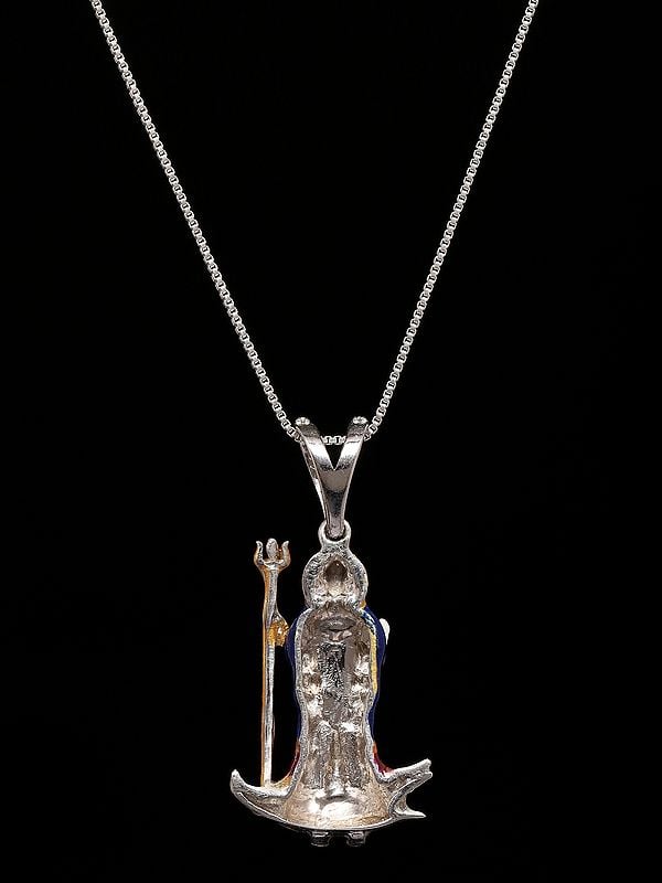 Exotic India Hindu Folk Goddess Khodiyar Enamel Pendant