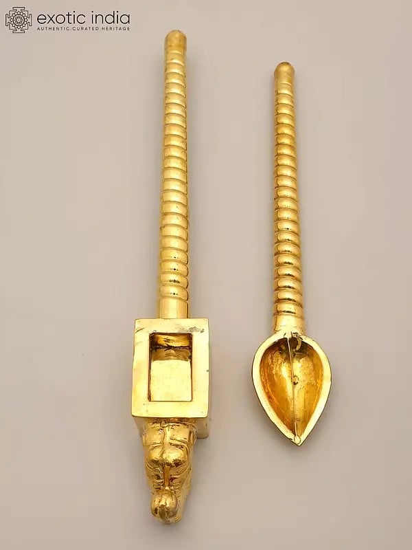Exotic India Homa Spoon Set For Vedic Sacrifices (Yajna) 