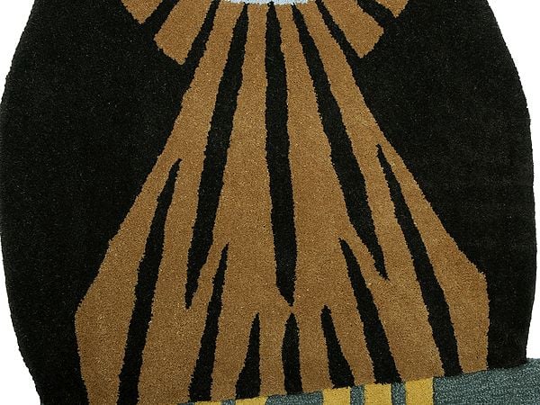 Exotic India Hot-Fudge Owl On A Branch Yogic Asana Mat From Mirzapur 