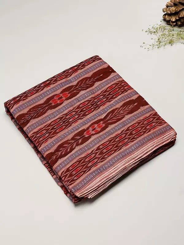 exotic india Ikat Handloom Pure Cotton Sambalpuri Fabric