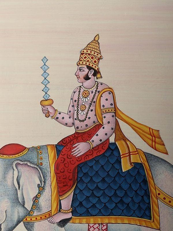 Exotic India Indra Riding Airavata Holding The Vajra