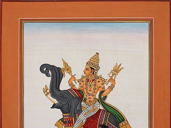 Exotic India Indra With Thousand Eye Seated On Airavat