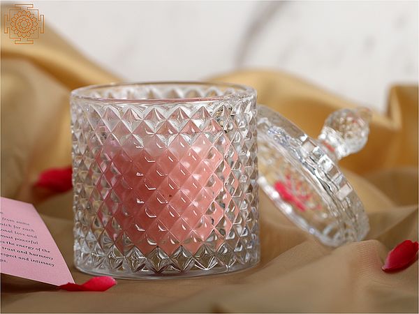 Exotic India Infused Candle Jar With Gemstone Crystal 