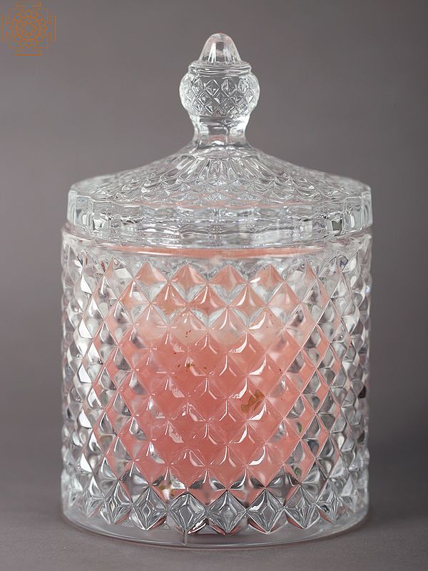 Exotic India Infused Candle Jar With Gemstone Crystal 