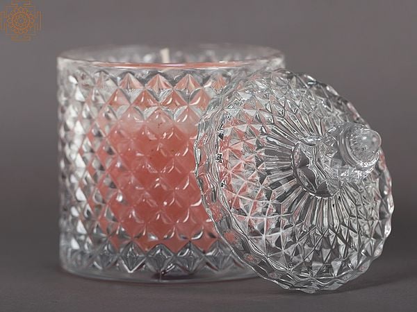 Exotic India Infused Candle Jar With Gemstone Crystal 