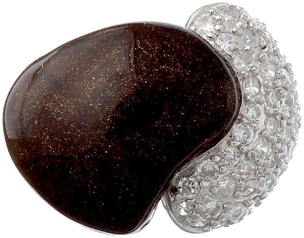 exotic india Inlay Ring with CZ | Sterling Silver Jewelry 