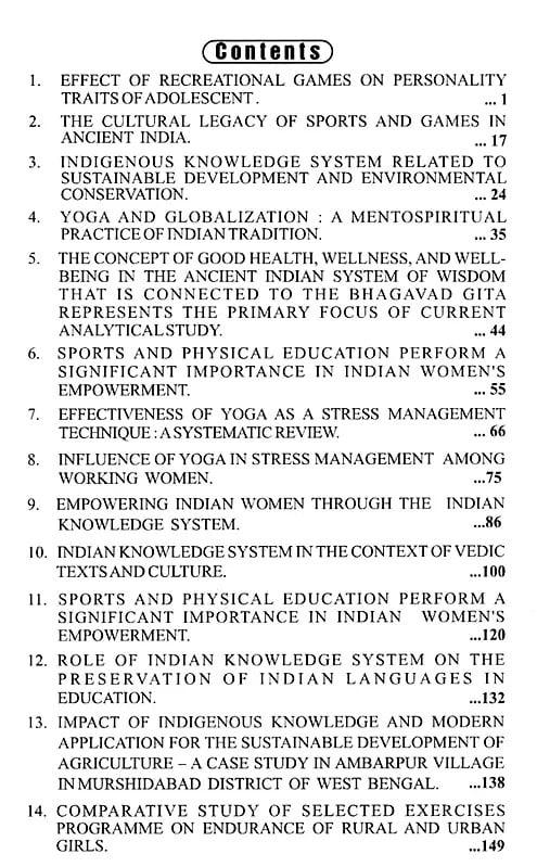 Exotic India Integrating Indian Knowledge Systems Into Sports And Physical Education: A Holistic Approach 