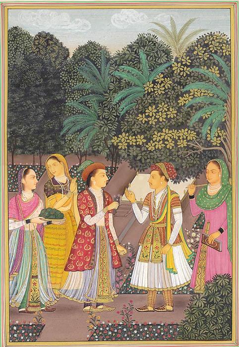 exotic india Jahangir with Nurjahan in Royal Garden 