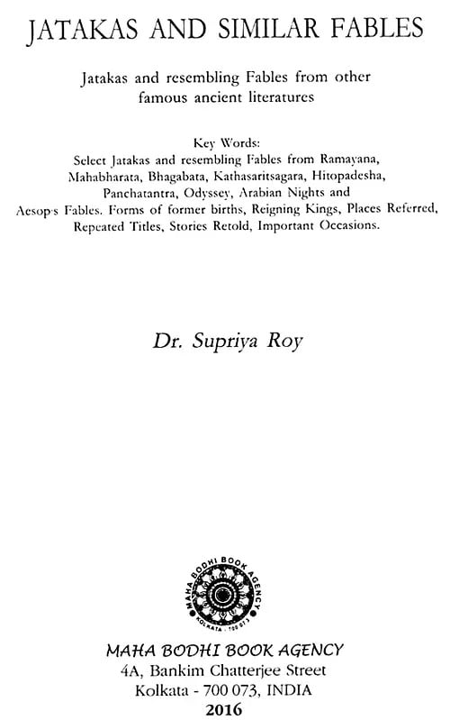 Exotic India Jatakas And Similar Fables- Jatakas And Resembling Fables From Other Famous Ancient Literatures 