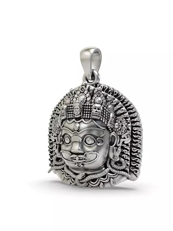 Exotic India Kaal Bhairava Fierce Form Of Lord Shiva Pendant 