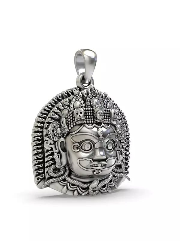 Exotic India Kaal Bhairava Fierce Form Of Lord Shiva Pendant 