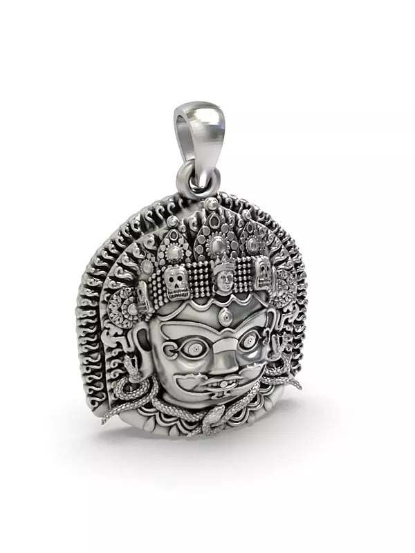 Exotic India Kaal Bhairava Fierce Form Of Lord Shiva Pendant 