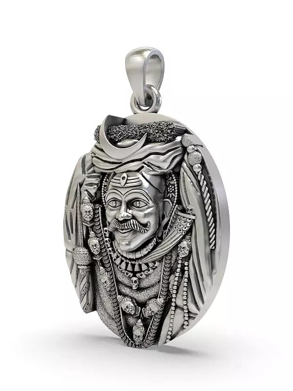 Exotic India Kaal Bhairava (Fierce Form Of Lord Shiva) Pendant