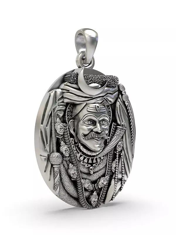 Exotic India Kaal Bhairava (Fierce Form Of Lord Shiva) Pendant