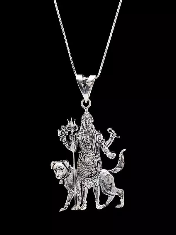 Exotic India Kaal Bhairava Fierce Form Of Lord Shiva Pendant 