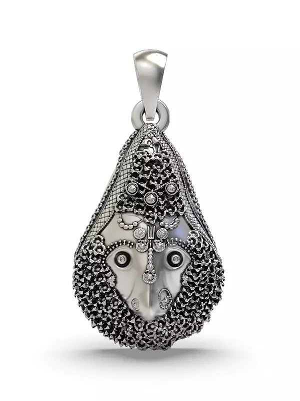 exotic india Kalka Maa Fierce form Goddess Durga Pendant 