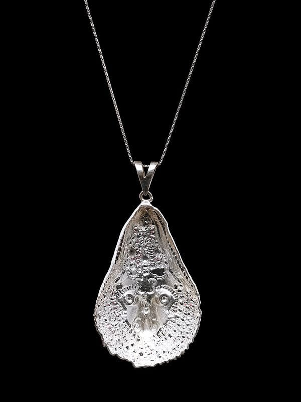 Exotic India Kalka Maa (Fierce Form Of Goddess Durga) Enamel Pendant 