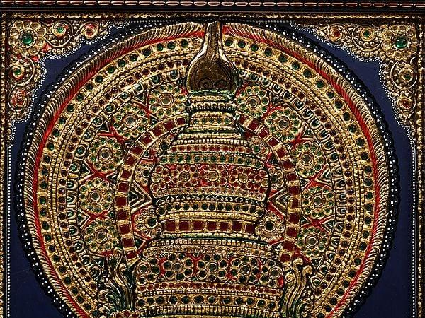 Exotic India Kathakali Face | Framed Tanjore Painting