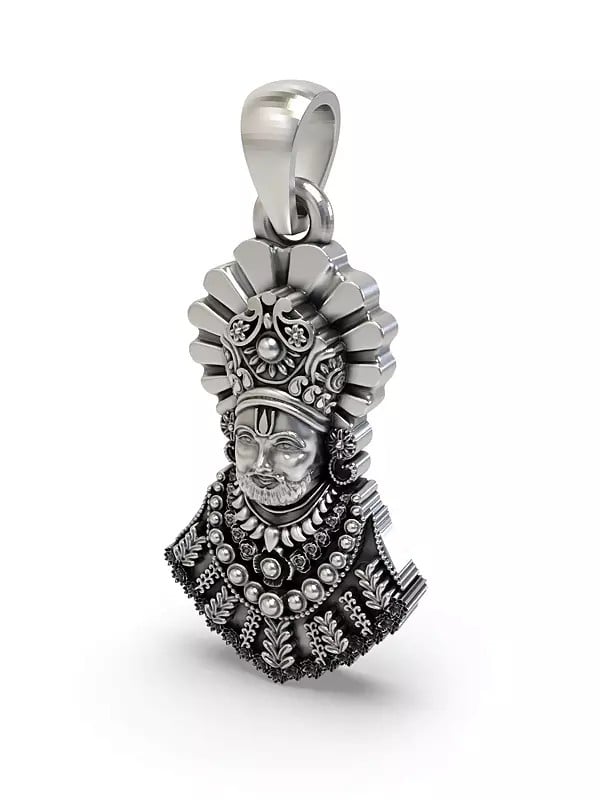 Exotic India Khatu Shyam Baba Sterling Silver Pendant 