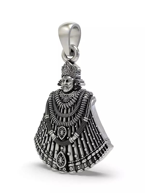 Exotic India Khatu Shyam Baba Sterling Silver Pendant