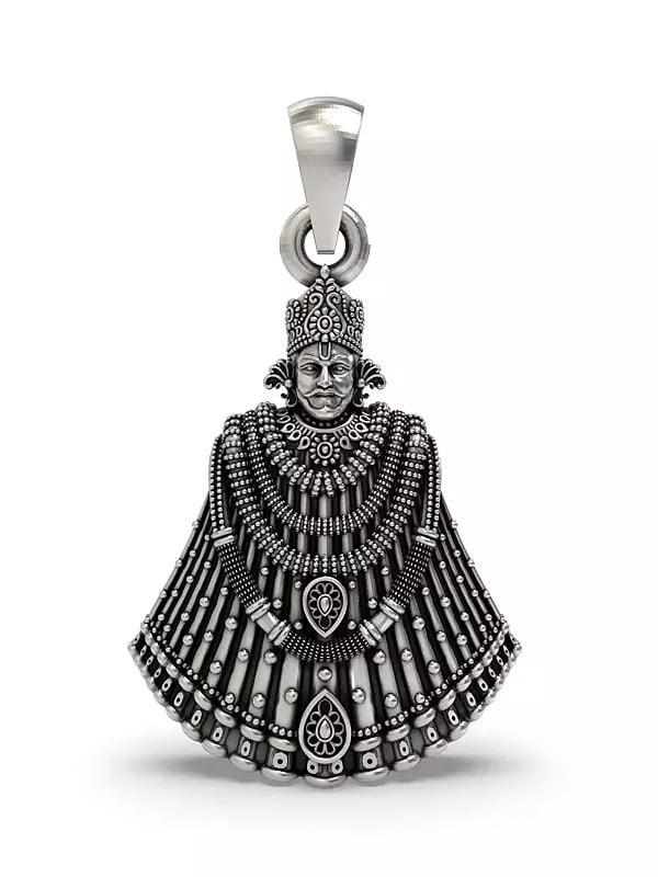 exotic india Khatu Shyam Baba Sterling Silver Pendant 