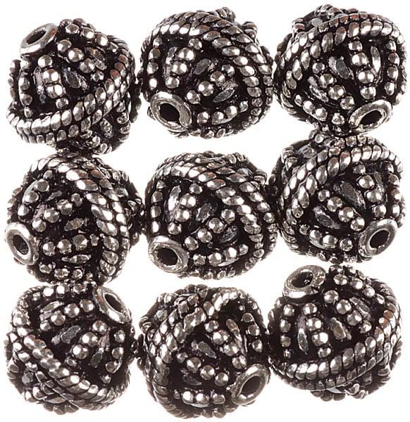exotic india Knotted Rope Fine Beads (Price Per Pair) 