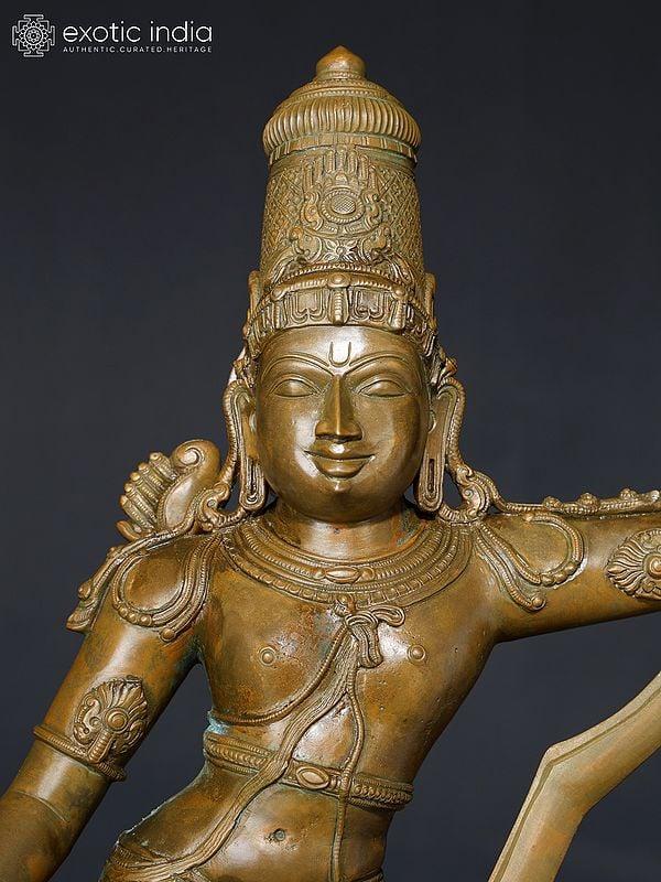 Exotic India Kodanda Rama (Rama Holding His Bow) Bronze Statue 