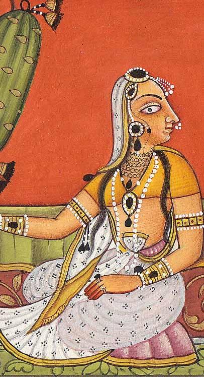 Exotic India Krishna Pursuing Heroine (A Folio From Nayika-Bheda ) 