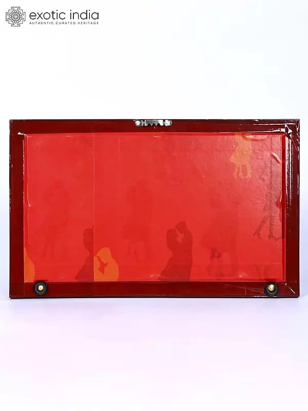 Exotic India Lakshmi-Ganesha Tanjore Painting | With Frame 