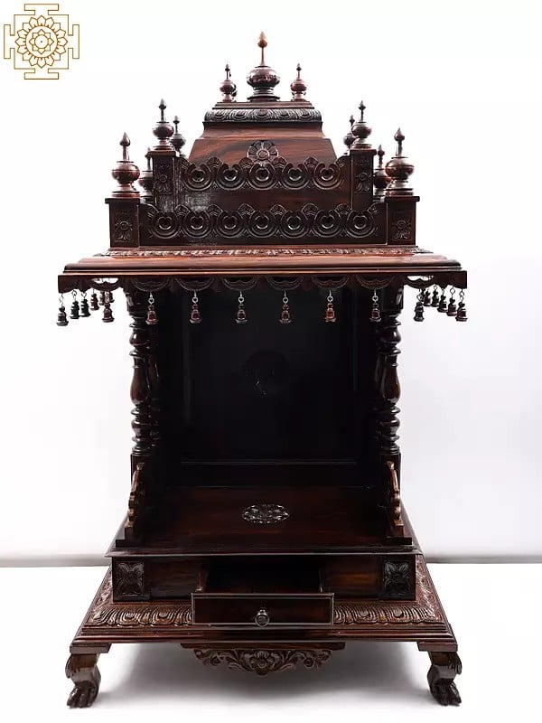Exotic India Large Wooden Traditional Temple From Mysore 