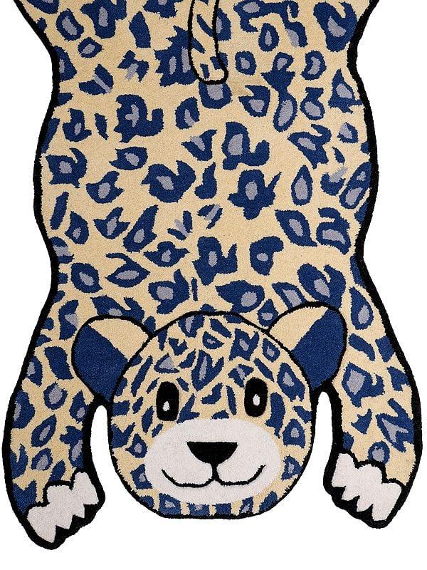 Exotic India Lemon-Icing Handmade Tiger Asana Mat From Mirzapur 